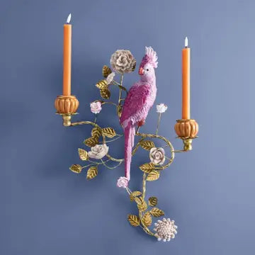 Wall Candle Holder Parrot