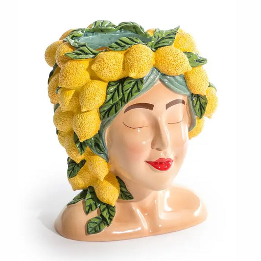 Lady Lemon Bust Vase