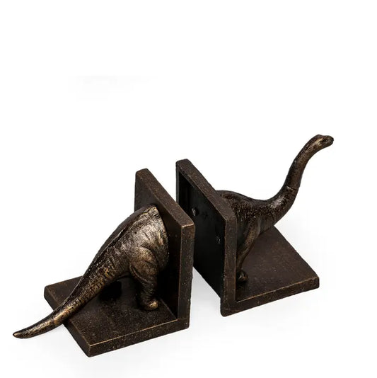 Cast Iron Antiqued Brontosaurus Bookends