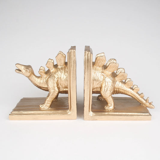 Antique Gold Stegosaurus Bookends