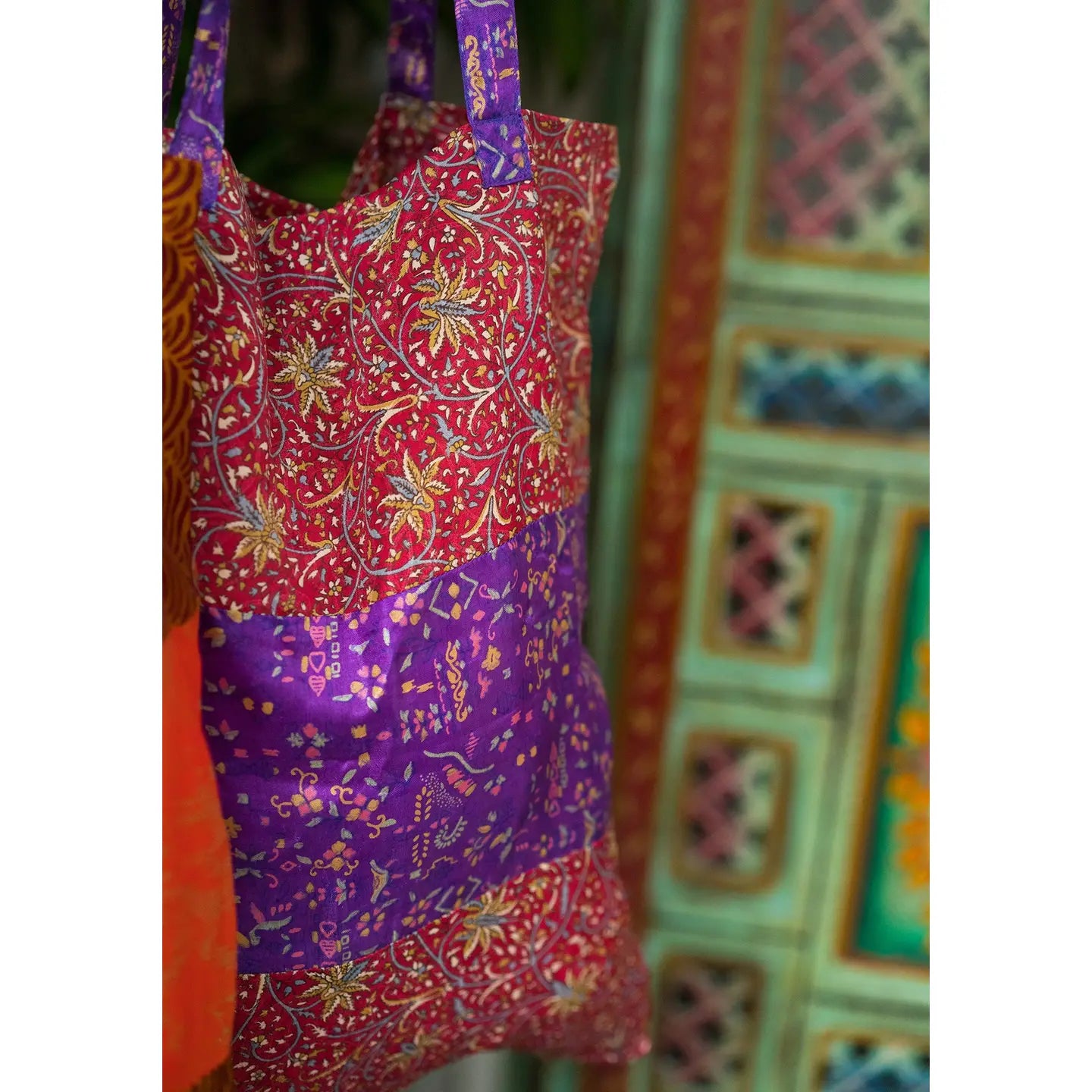 Recycled Sari Fabric Tote Bag