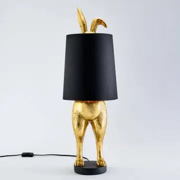 Table Lamp Hiding Bunny