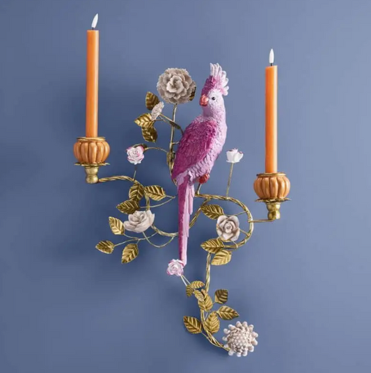 Wall Candle Holder Parrot