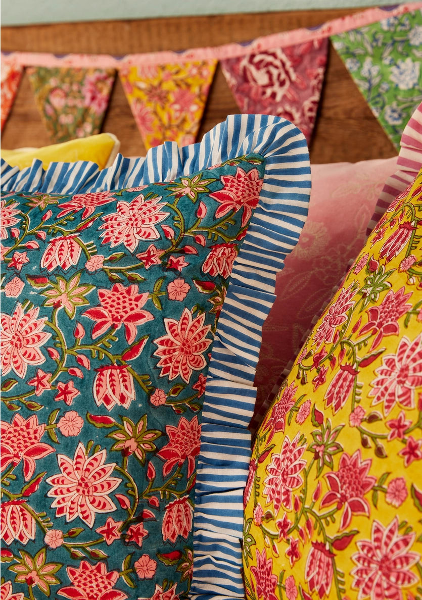 Sanganeri Block Print Cushion Cover