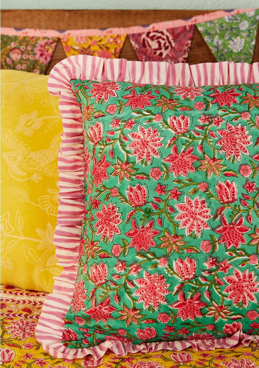 Sanganeri Block Print Cushion Cover