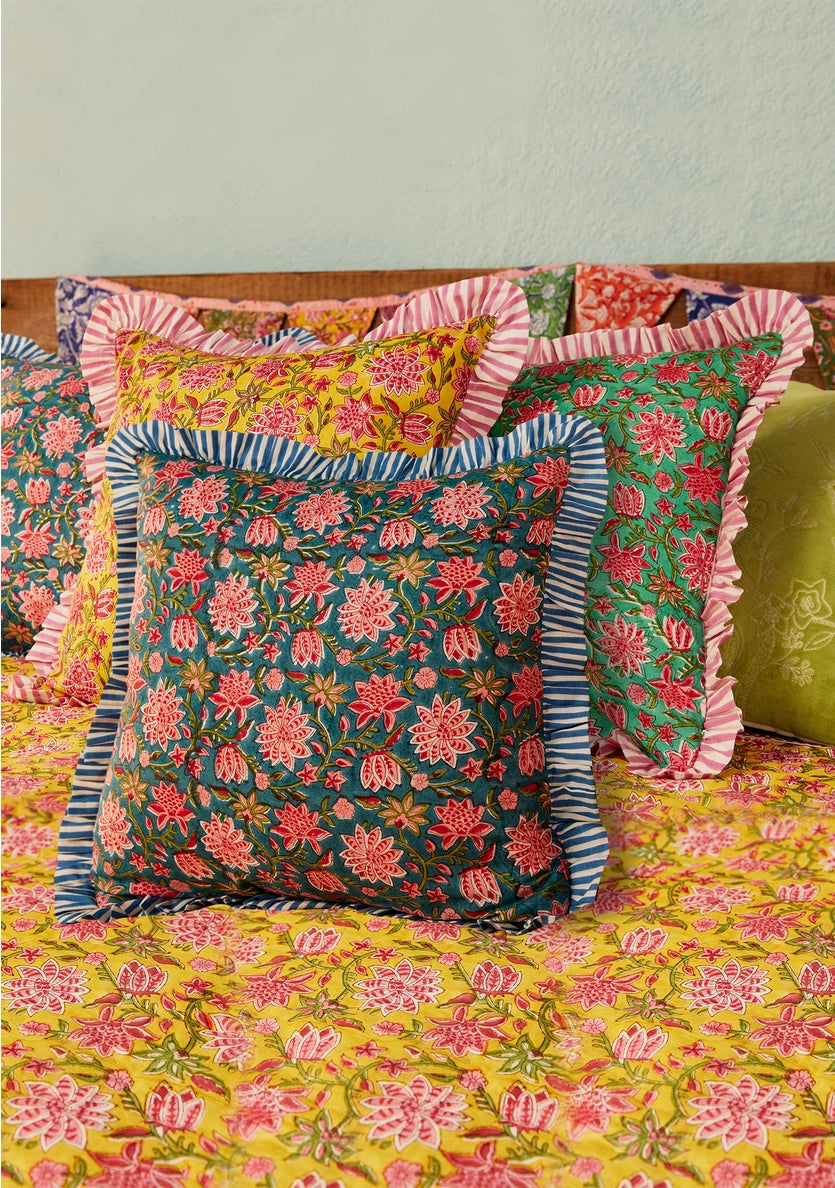 Sanganeri Block Print Cushion Cover