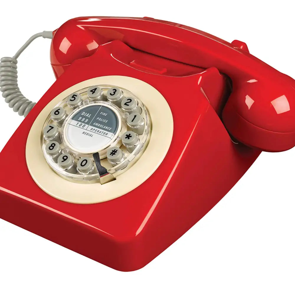 Retro 746 Telephone in Phone Box Red